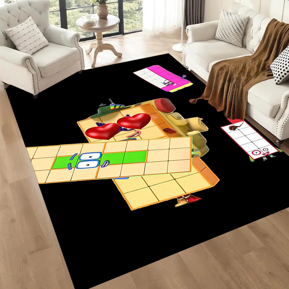 Numberblocks Fußmatte Büroteppich Perfekt für Flur Eingangsbereich Esszimmer Balkon Rutschfeste Matte Büro Heimdekor Perfektes Geschenk für Freunde Familie
