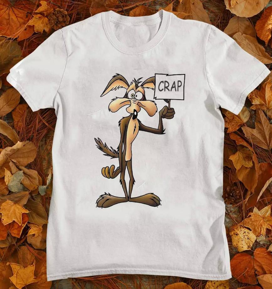 Wile E Coyote and the Road Runner Crap White Tee T-shirt S5XL S