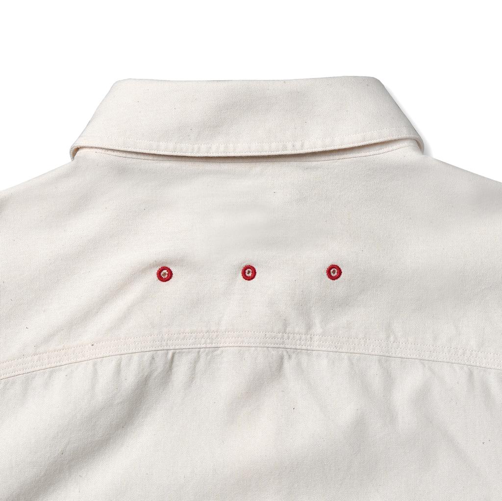 Bancheu Bgs Chambray Selvedge Cotton Work Shirt - Ecru