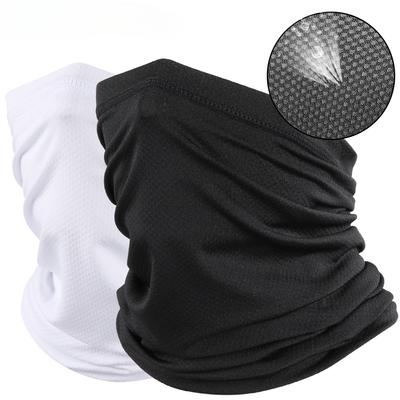Bandana d'été respirant frais en maille Randonnée Chasse Cyclisme Course Écharpe tube Sports de ski Chauffe-cou Masque demi-visage Homme Femme