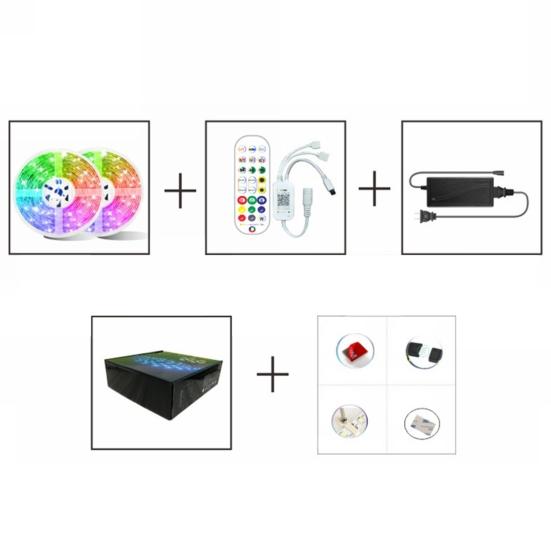 3 Roll Multicolor 5050 Epoxy Bluetooth-compatible Music Function Strip Light LED Bar