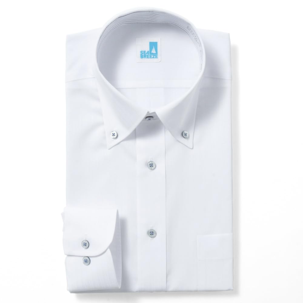 

Flex Japan SEA BREEZE Мужская рубашка с длинным рукавом, 50% хлопок, 50% полиэстер, сохраняющая форму, прохладная на ощупь, стандартный крой