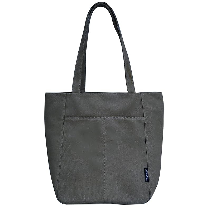 

[Xpass] tote bag canvas a4 canvas tote canvas ladies men s Plain color With zipper Has an inside pocket bg102gry