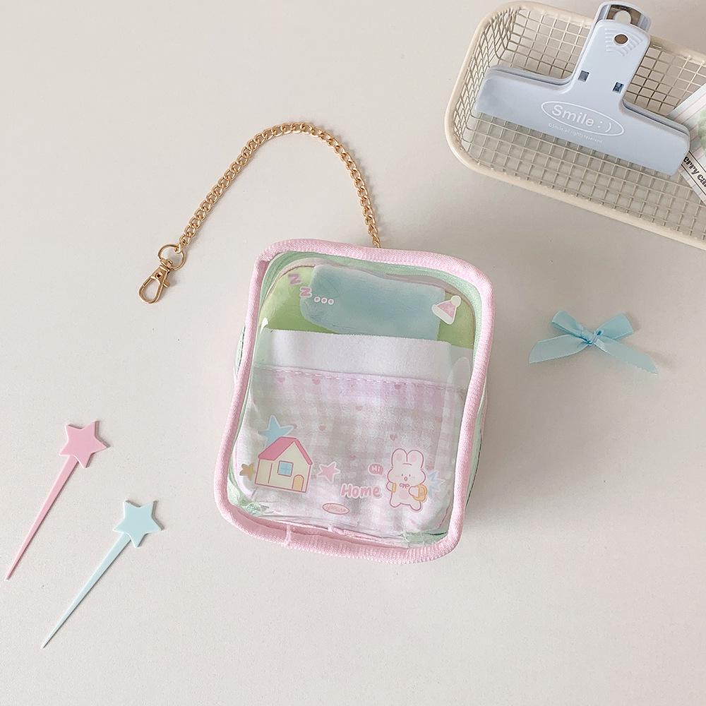 Transparent Cartoon PVC Plush Doll Stroller & Badge Display Ita Bag
