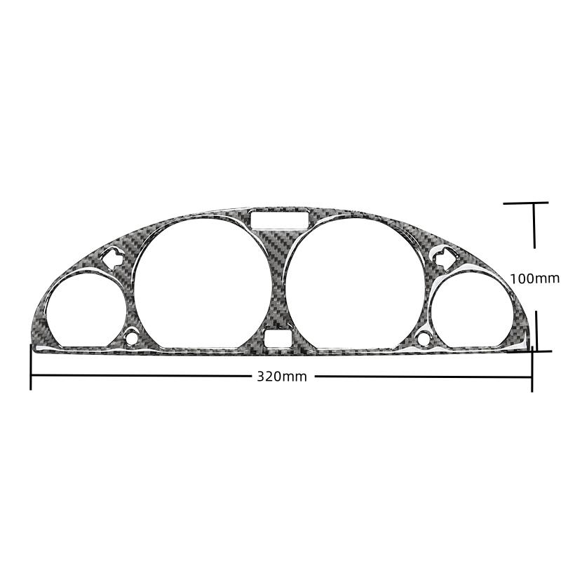 For BMW 3 Series E46 M3 1999-2004 Accessories Carbon Fiber Interior Car Speedometer Surround Decor Frame Trim Cover Stickers