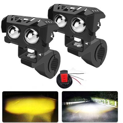 Motorcycle LED Spotlight Headlight External Work Light Bar Hi/Lo Beam Offroad 4X4 ATV Driving Fog Lamp Moto Auxiliary Spot Light