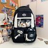 Korean sweet backpack for female junior high school students, Japanese bar pain bag, large-capacity schoolbag, high-value student backpack tide