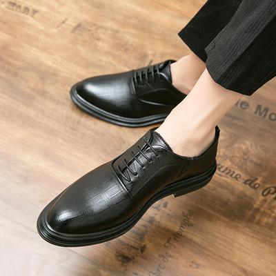 Italian Luxury Brand Oxford Shoes Men Lace-up Formal Wedding Shoes Thick Sole Heightened Casual Shoes Designer Leather Shoes