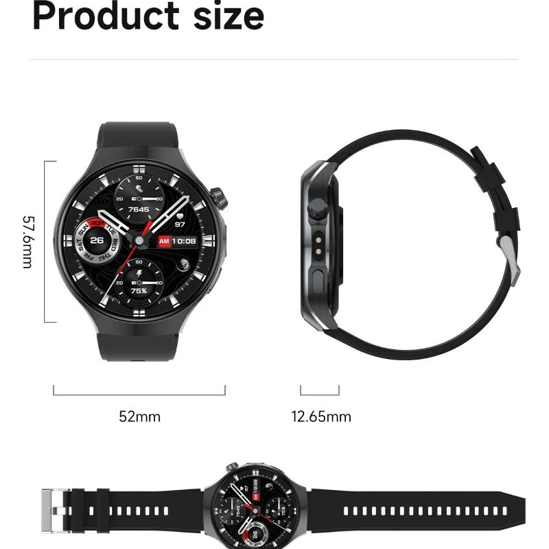 2026 New Military 1000mAh Battery Men's Smart Watch For Men Health Monitoring Bluetooth Call 100+ Sports Mode Flashlight Sport Fitness Smartwatch
