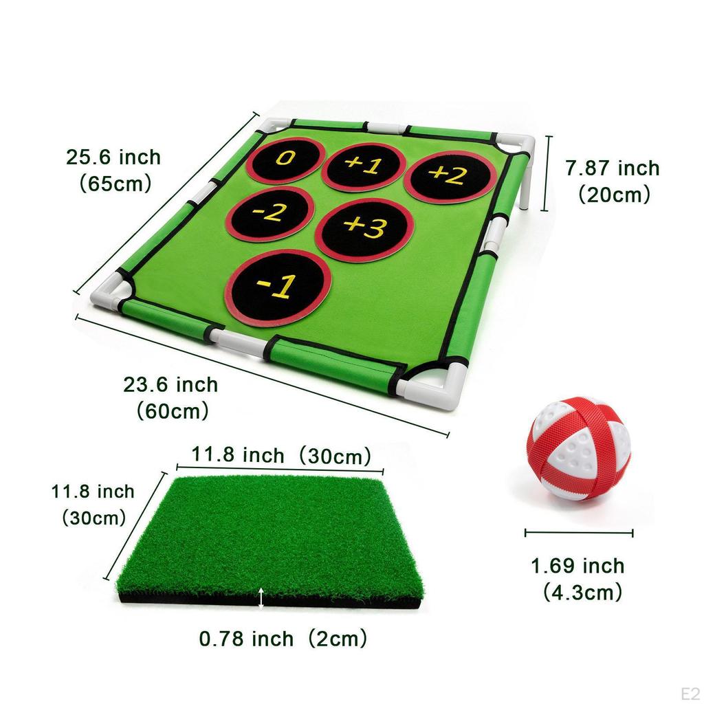 Golf Chipping Games Cornhole Game Casual Folding Mat Includes 16 Sticky Balls for