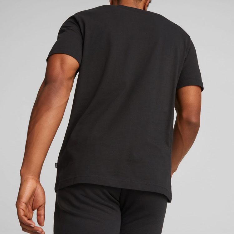 Puma Essentials Small Logo Tee Men Tops Black 586668-01