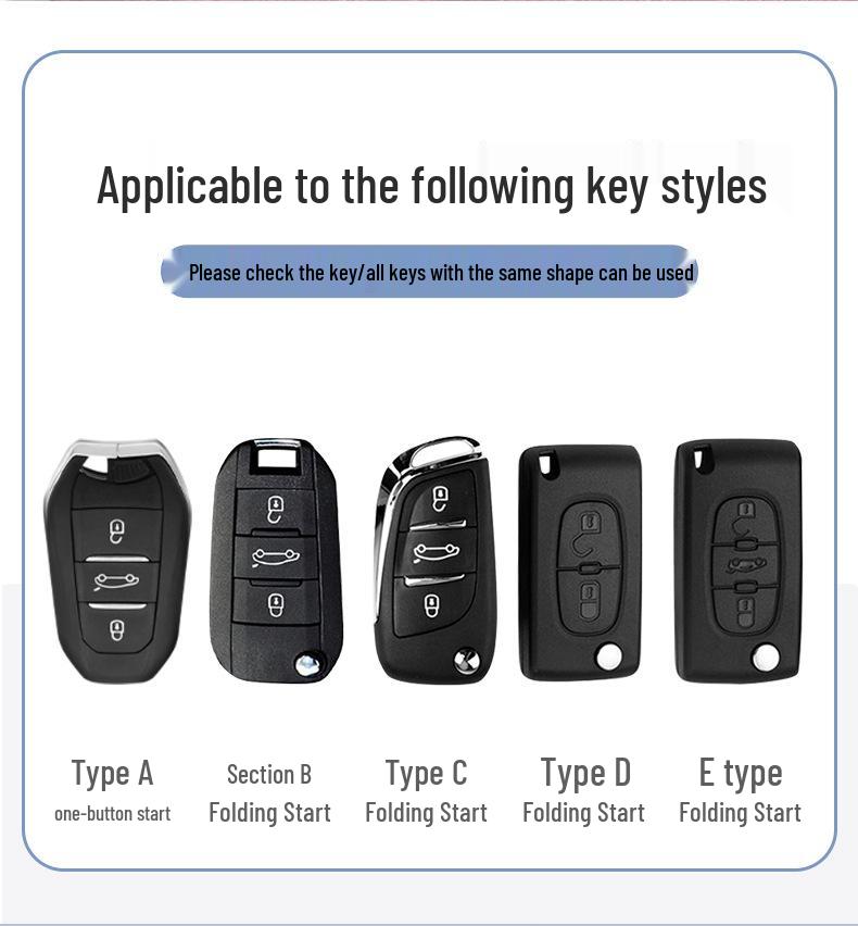 Citroen Car Key Cover for C3XR, C4L, C5, C4 Sega, Elysee, C6 – Protective Key Bag with Buckle