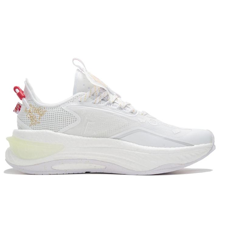 Li Ning Exceed 6 Photochromic Fabric Cushioning Slip Resistant Abrasion Resistant Low Top Casual Shoes Women's White AGLS080-1