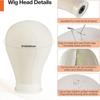 Lightweight Canvas Mannequin Head With Mount Hole Styling Mannequin Wig Display Stand  Wig Making