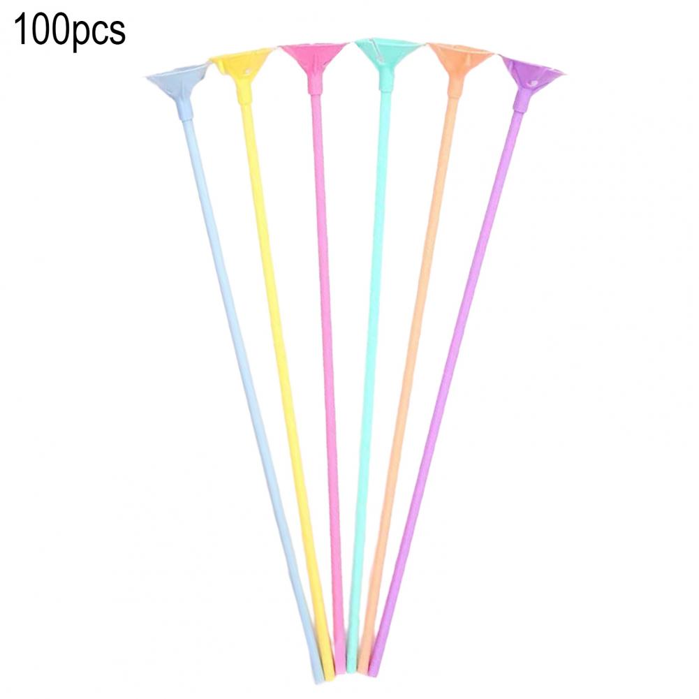 100 ks Tyček na držení balónků Plastové držáky a kalíšky na balónky pro vázání balónkové girlandy Narozeninové oslavy Svatba Dekorace