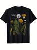 Men's Vintage Dandelion Botanical Print T Shirt Short Sleeve Crew Neck Casual Style Nature Inspired