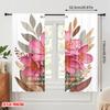2pcs 2D Flat Printing Window Curtains Matthew 6 30 Flowers Beauty Splendor Polyester Without Electricity Party Decorations