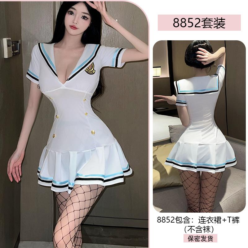Original Erotic Underwear Pure Sensual Sailor Suit Role-Playing 2D Uniform Seductive Set 8852