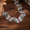 Retro Ethnic Butterfly Waist Chain Gold Silver Color Imitation Turquoise Body Jewelry Belly Chain for Women Sexy Bikini Adjustable Belt Y2K Vintage