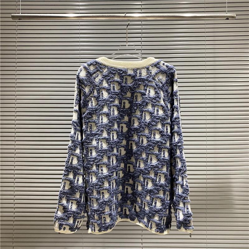 High-Quality Heavy Duty 3D Jacquard Monogram Logo Round Neck Sweater