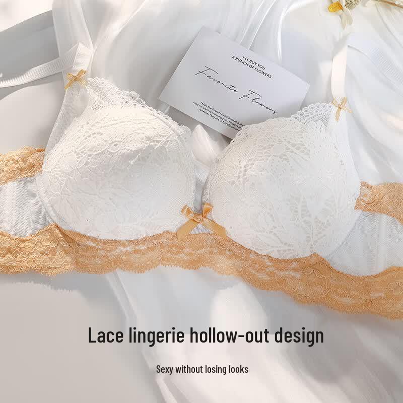 LangSha Women's Lace Push-Up Bra & Panty Set