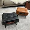 Nordic Light Luxury Leather with Handle Shoe Changing Stool Protable Foot Step Stool Furniture Ottoman for Living Room Bedroom