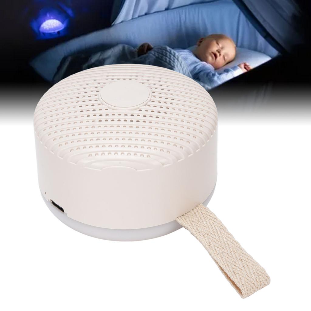 Tragbare Geräuschmaschine für Babys 12 Geräusche Wiederaufladbar Reise Weißrauschen Maschine mit Nachtlicht Speicherfunktion zum Schlafen