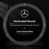 VFO1   Leather Car Steering Wheel Cover Protection Case Anti Slip Breathable Protector For Benz AMG A/B/C/E/S Class GLE C200L W220 W211