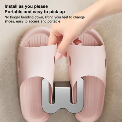 Stendibiancheria per pantofole senza fori antiscivolo impermeabile porta pantofole da bagno installazione rapida grande capacità di carico infradito organizer da parete