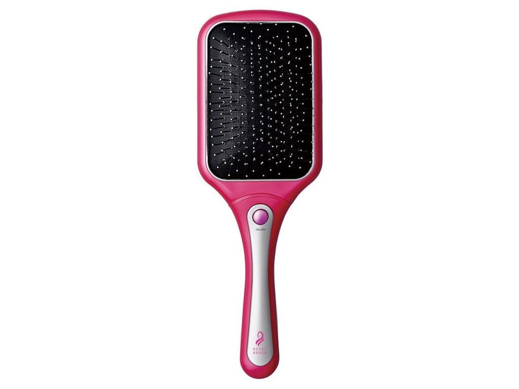 Koizumi Reset Brush Paddle Type Sonic Vibration Magnetic Battery Operated Vivid Pink KBE-2811/VP