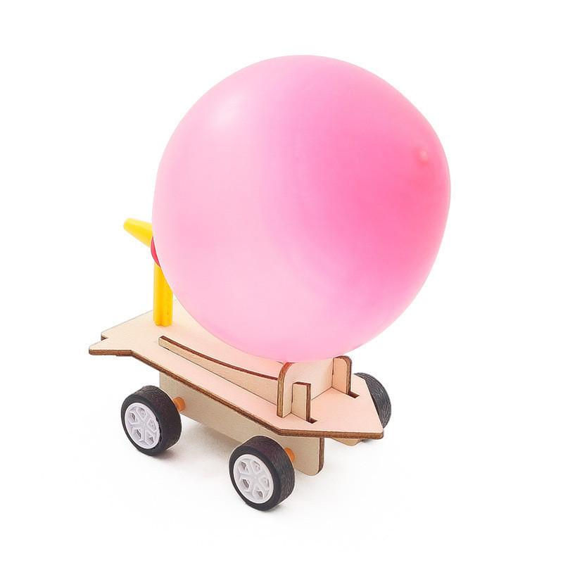 

Wooden Balloon Car Diy Kit For Elementary Students Science Projects Handmade Educational Toy