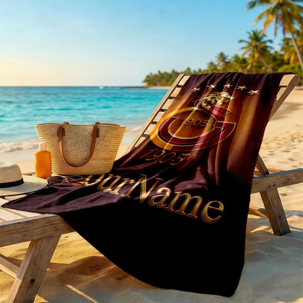 Galatasaray Customize Your Name Beach Towel Soft Durable Quick-Dry Suitable for Swimming Gym Camping Yoga Vacation