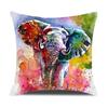 Watercolor Animals Cushion Cover 45X45Cm Cartoon Animals Portrait Printed Throw Pillow Cover Home Decorative Pillowcase For Sofa