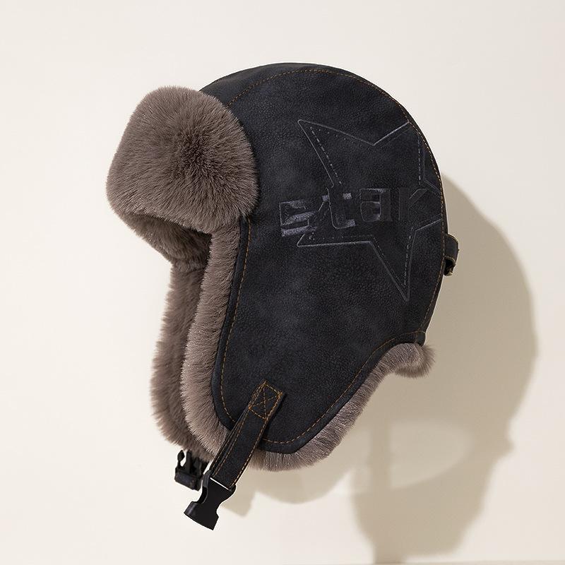 Lei Feng Cap Men's Fall and Winter Cycling Wind and Cold Thickened Ear Protection Outdoor Warm Cotton Cap Female