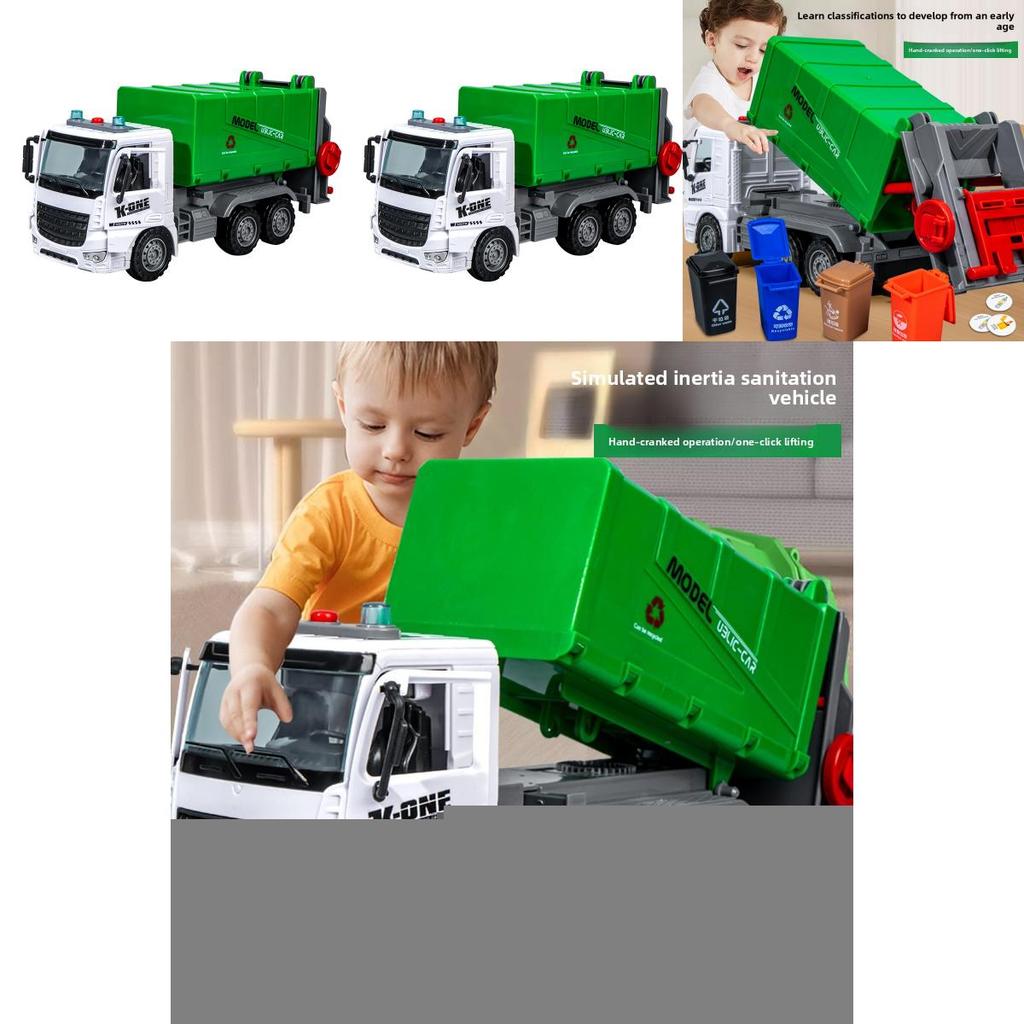 Plastic Garbage Truck Toy For Boys With Lights And Sound For Kids Play And Education
