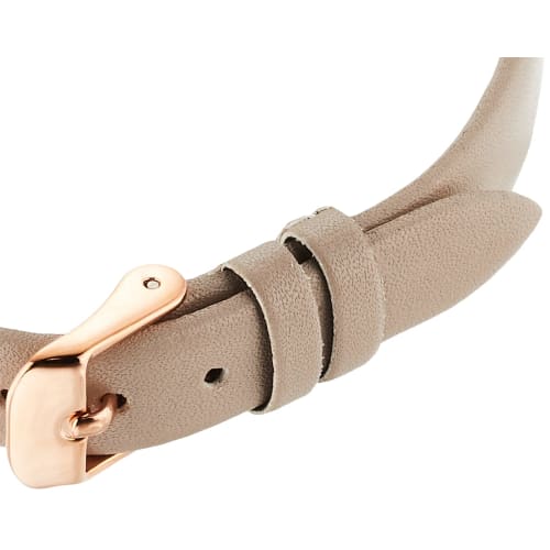 Fieldwork Women's Analog Copage Watch, Waterproof, Floral Print, Pink Gold, Leather Strap, Gray, ST276-3