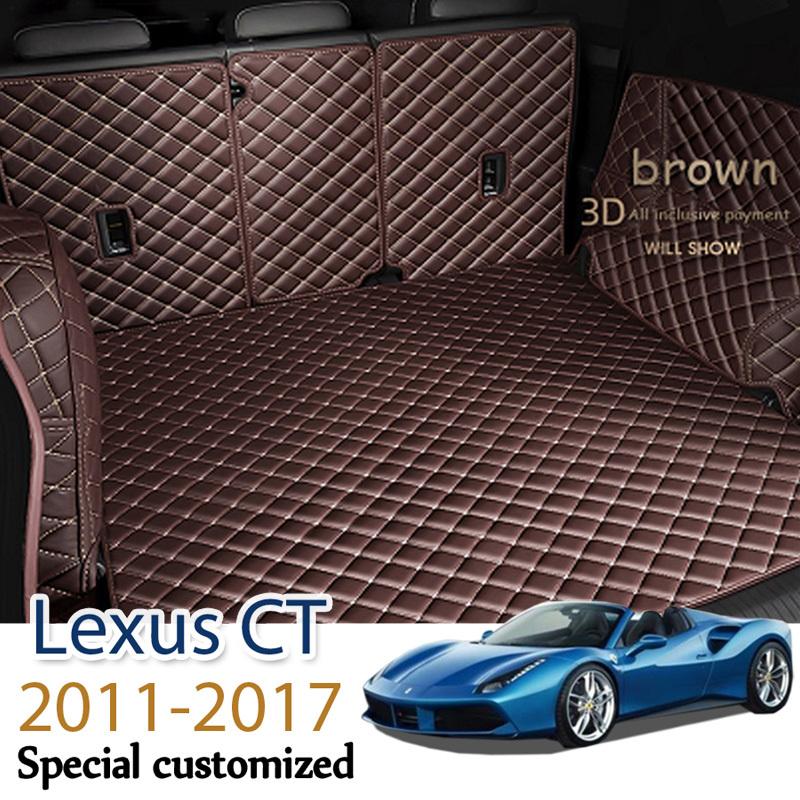 Leather Car Trunk Mats For Lexus CT 2012-2017 Rear Trunk Floor Mat Tray Carpet Mud