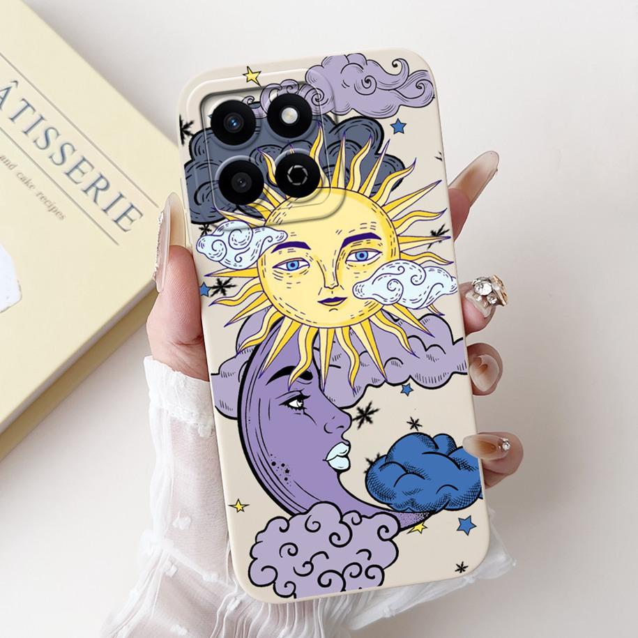 

Shockproof Case For Honor X7c Cover HonorX7c 4G Funda Fashion Bowknot Marble Soft Liquid Silicone Cases For Honor 200 Smart Etui Honor X7c
