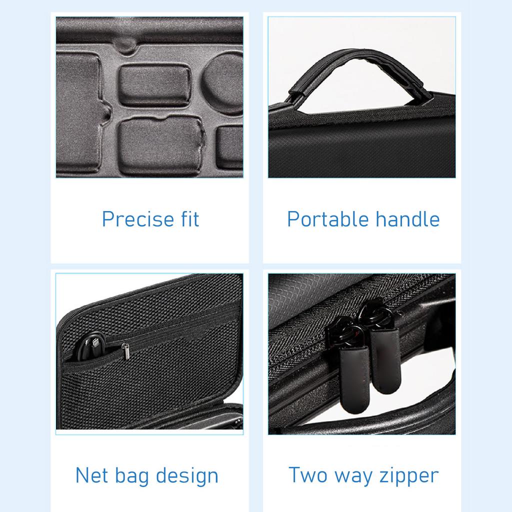 Action Camera Handbag PU Leather Waterproof Drop Resistant Storage Box Carrying Case for DJI OSMO Action 4 3