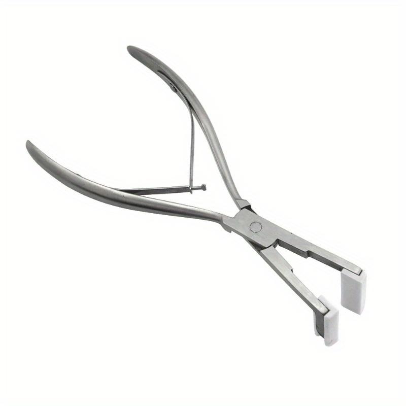 1 stk 7 tommer Sølv Rustfritt Stål Tang for tape hårextensions Tape Forseglings Tang Keratin Hårextensions Verktøy