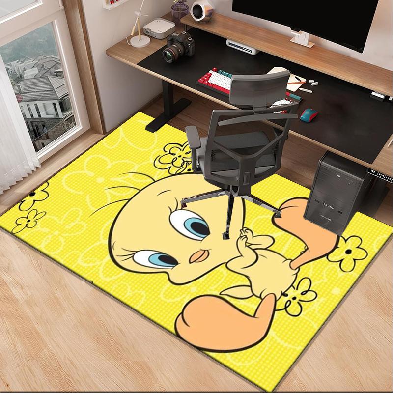 Yellow Bird Office Rug Chair Mat, Game Carpet, Suitable for Front Door, Bedroom, Living Room, Desk, Holiday Gift