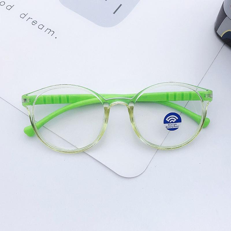 Blue Light Blocking Glasses for Kids Computer Glasses Silicone Frame Clear Lens Girl Boy Video Gaming Children Safety Eyewear