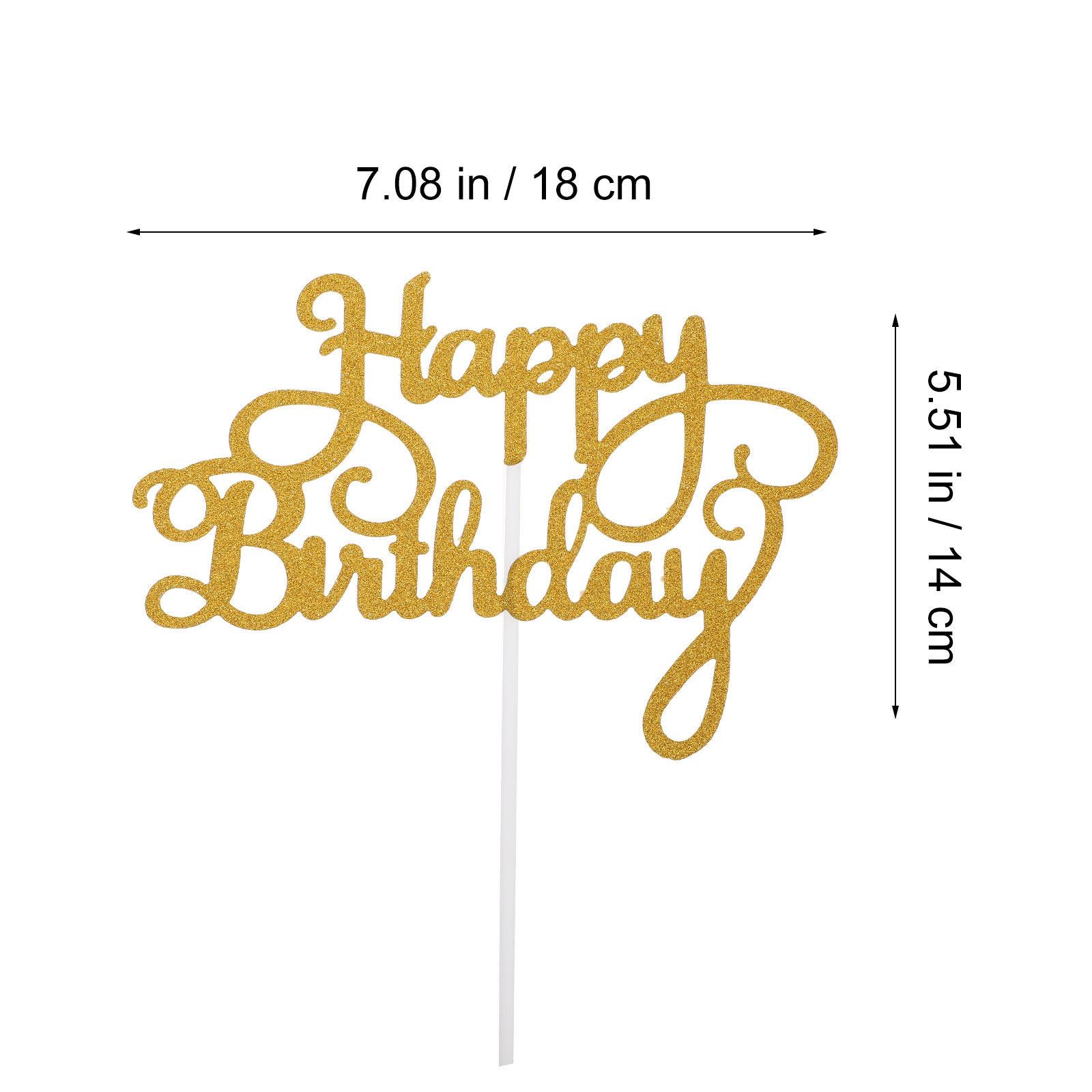 

10Pcs Birthday Cake Insert Chic Letter Cupcake Toppers Party Decorations Cake Picks Fruit Picks Dessert Supplies