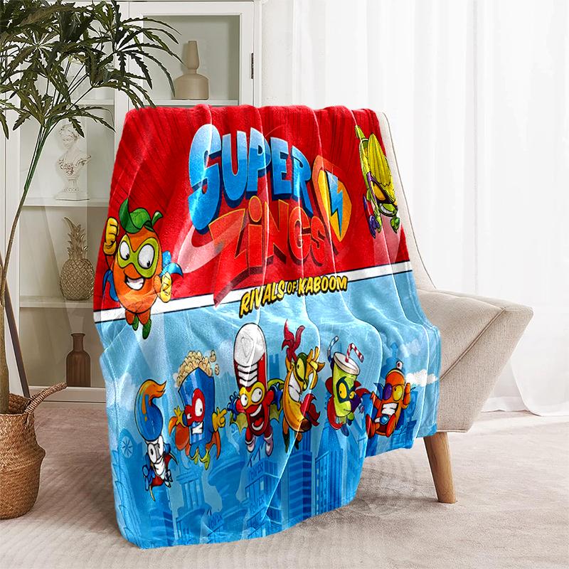 1pc Blanket Superthings2 Print Design, Lightweight Blanket for Sofa, Bed- Soft &Warm, Gift for All Seasons like Christmas, Halloween