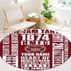 Heart Hmfc Custom Name Round Area Rug Carpet Rug For Living Room Bedroom Sofa Playroom Decor Nonslip Floor Mat