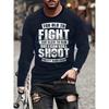 Modisches Herren Rundhals Langarm 3D Lässiges Farbprint Lässiges Langarm Rundhals T-Shirt
