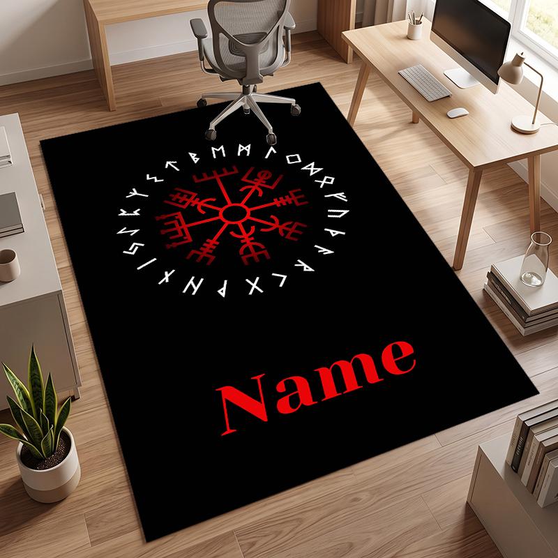 Viking Warrior (1) Personalized Name Office Carpet Stylish Decor for Living Room Bedroom Kitchen
