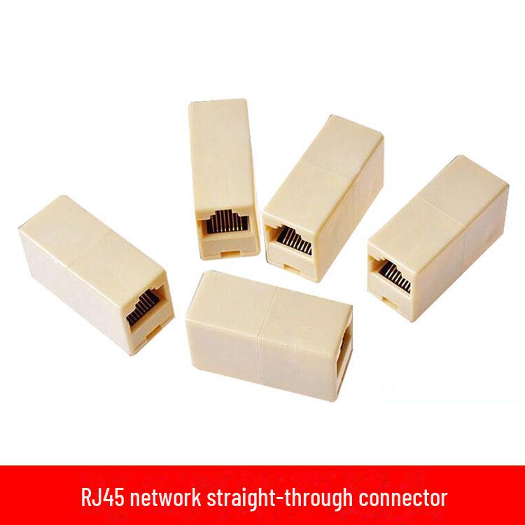 

Подовжувач мережевого кабелю RJ45, 8-жильний прямий роз’єм для маршрутизатора straight connector бежевий