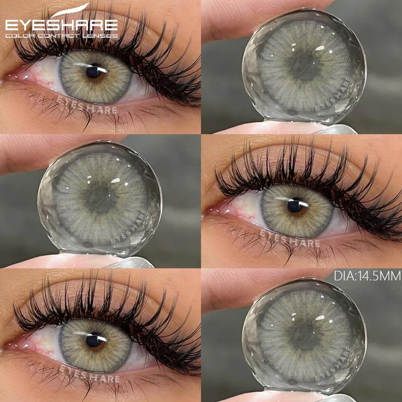 

1 пара цветных зрачков для глаз, натуральные коричневые контактные линзы для глаз, косметика, зеленые линзы для глаз, серые линзы для зрачков, синие линзы