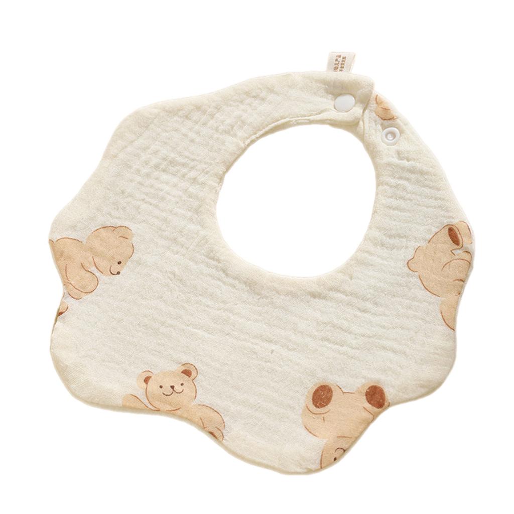 Breathable & Absorbent Burp Cloths Cute & Functional Baby Bibs Lovely Pattern Newborns Bibs Cotton Bibs for Infants Gift
